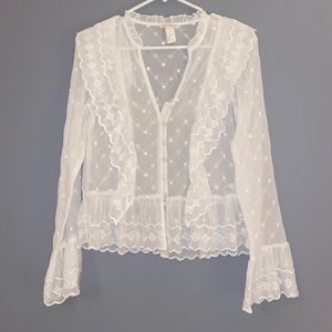 white eyelet blouse